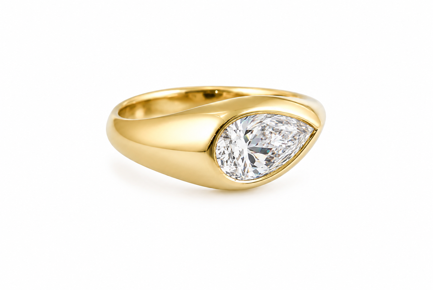 Pear shaped signet