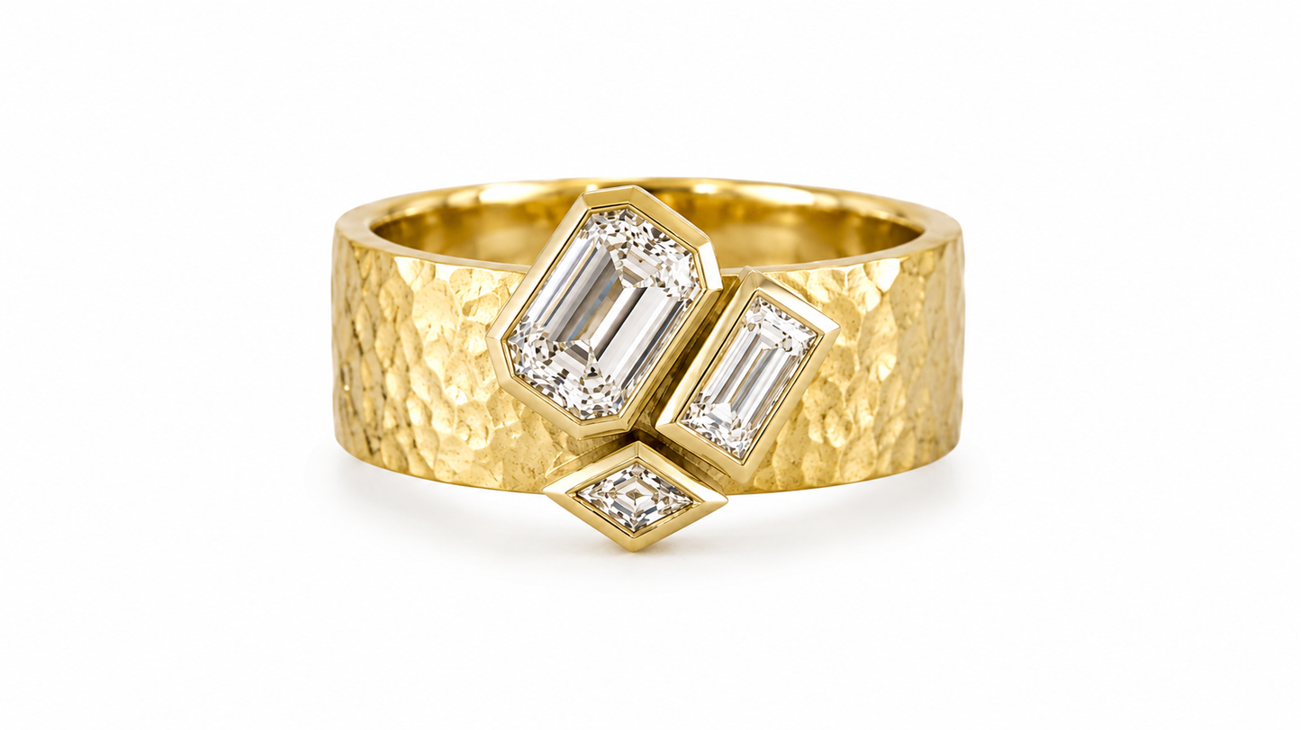 abstract diamond ring