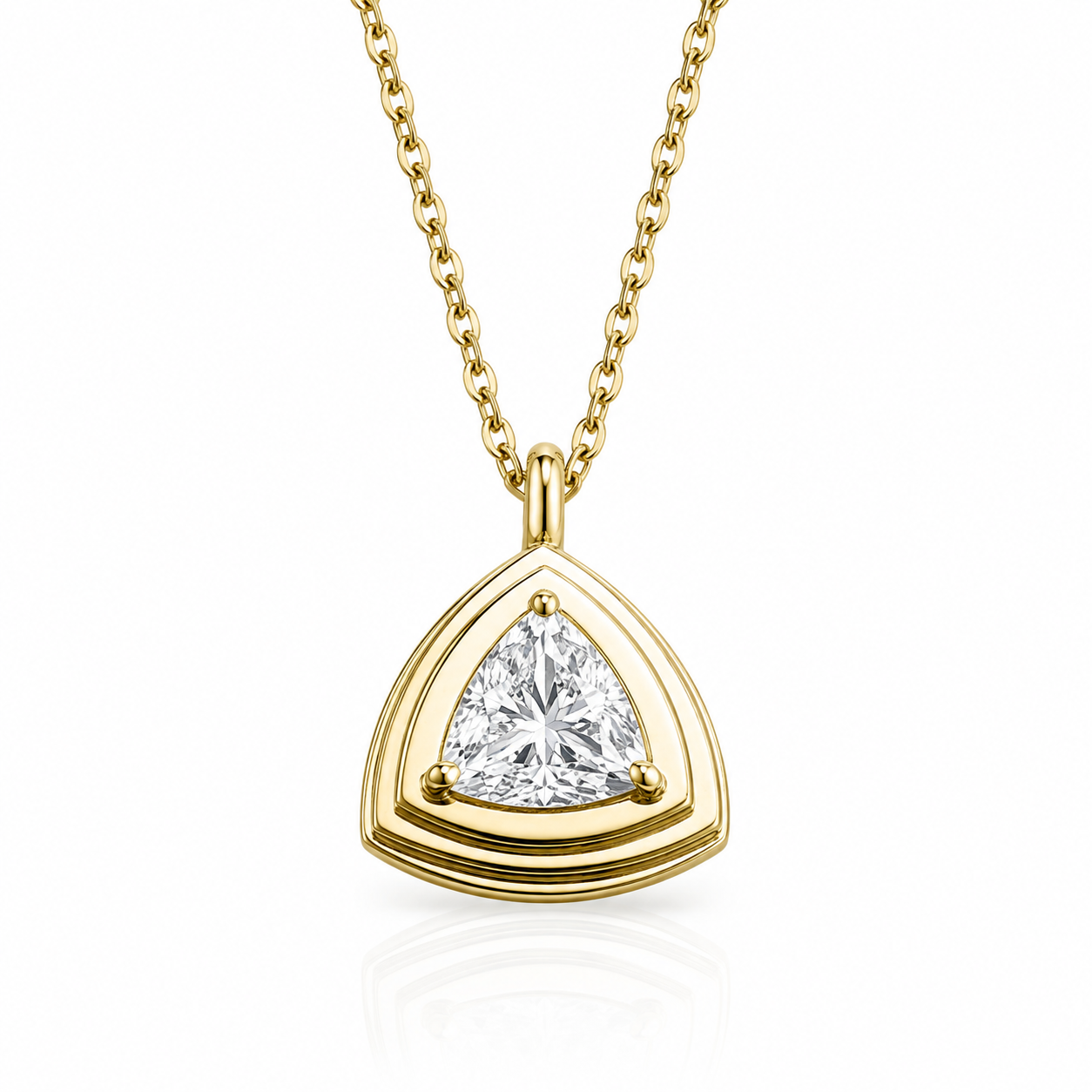 Trilliant diamond starta necklace