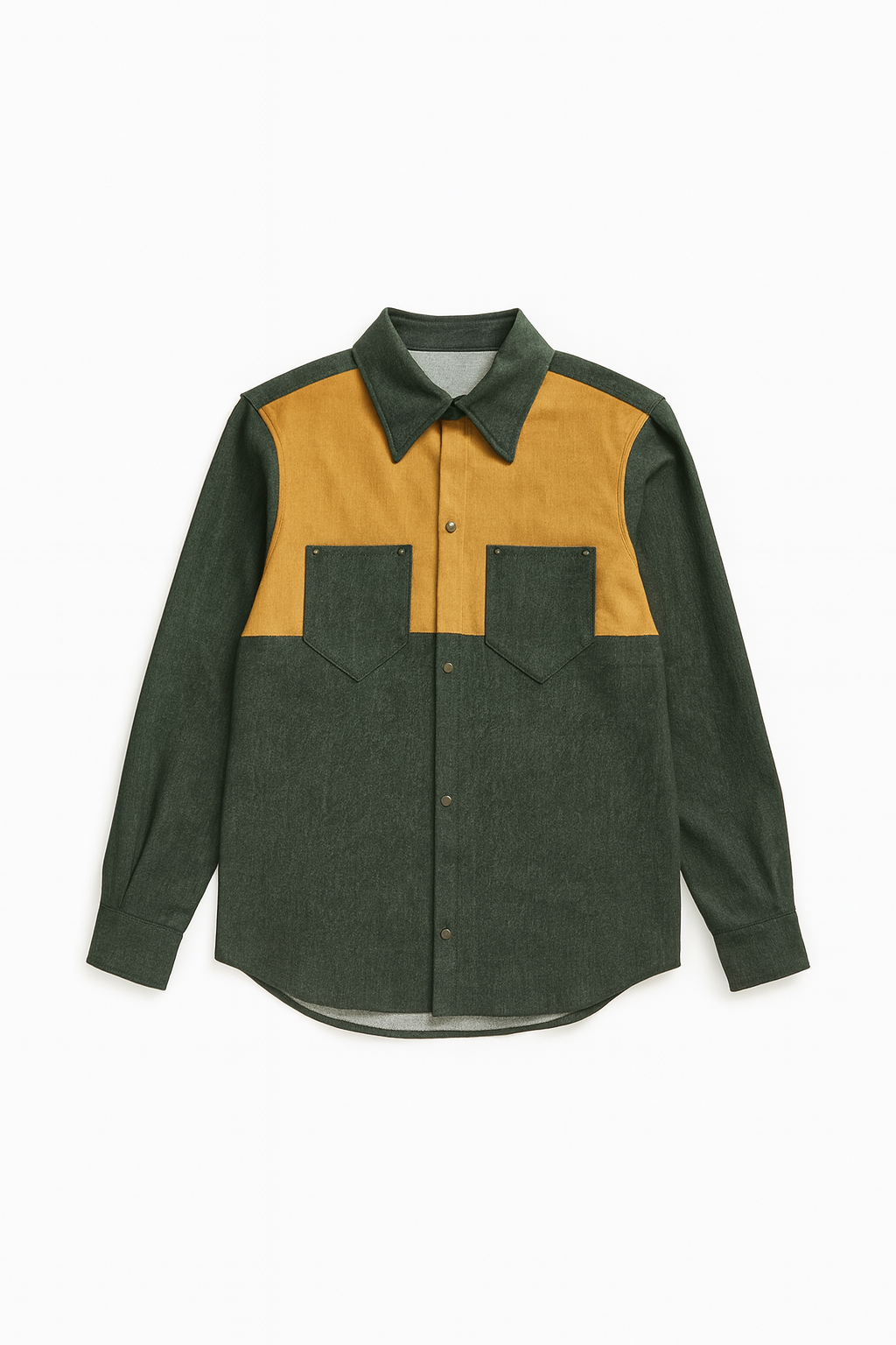 COLOUR BLOCK DENIM SHIRT