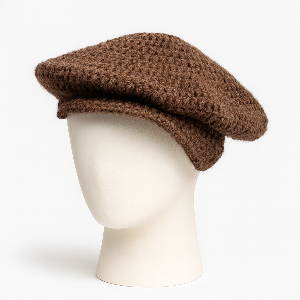 CROCHET BAKER BOY BROWN