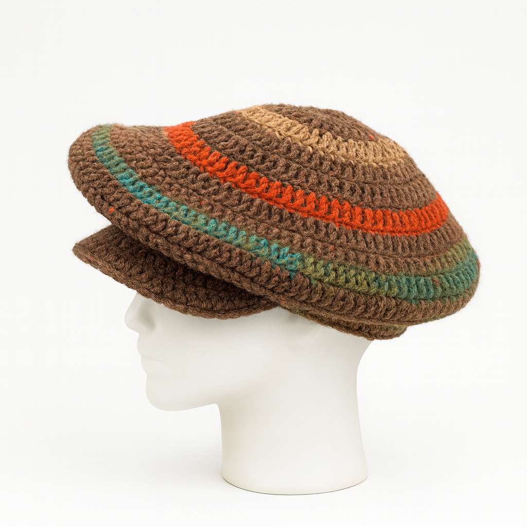 CROCHET BAKER BOY BROWN