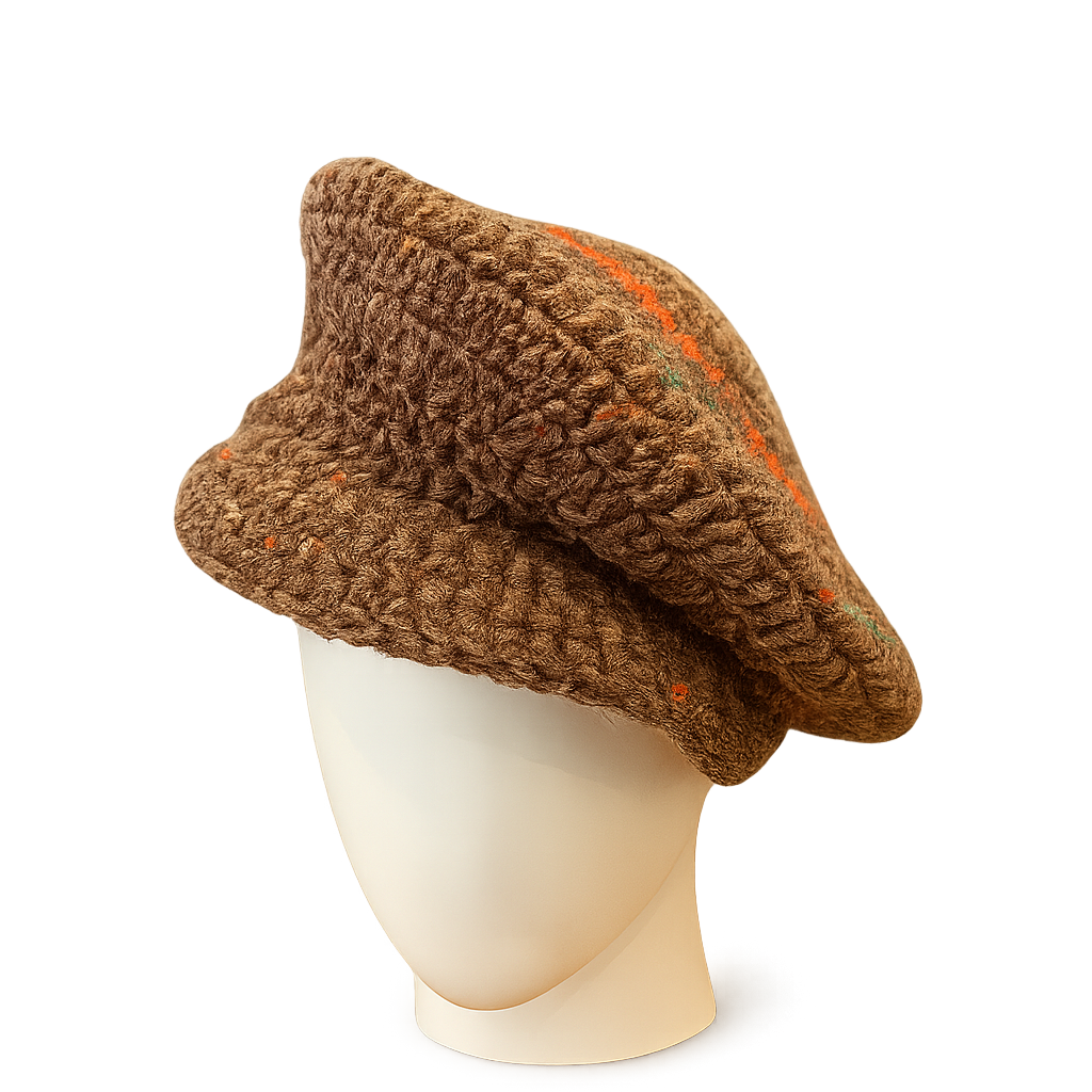 CROCHET BAKER BOY BROWN