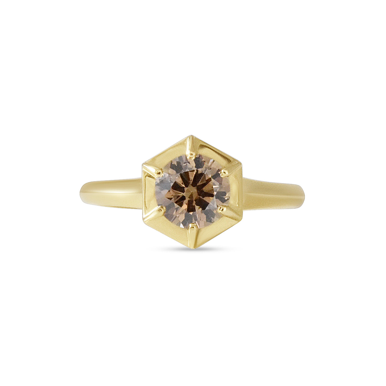 Hex ring (cognac)