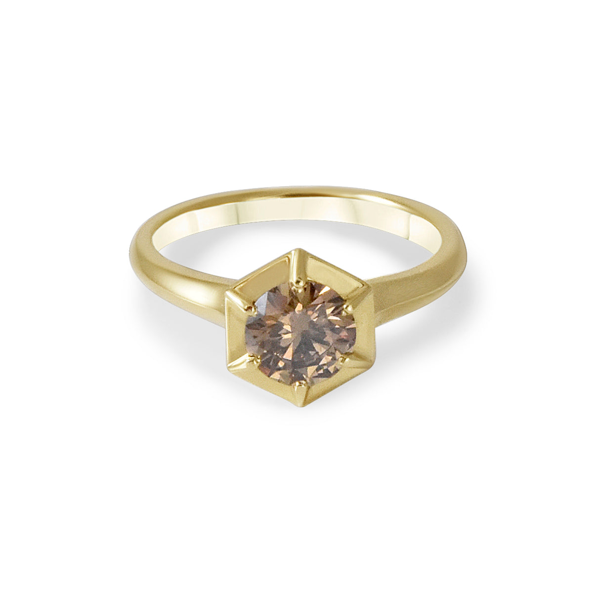 Hex ring (cognac)