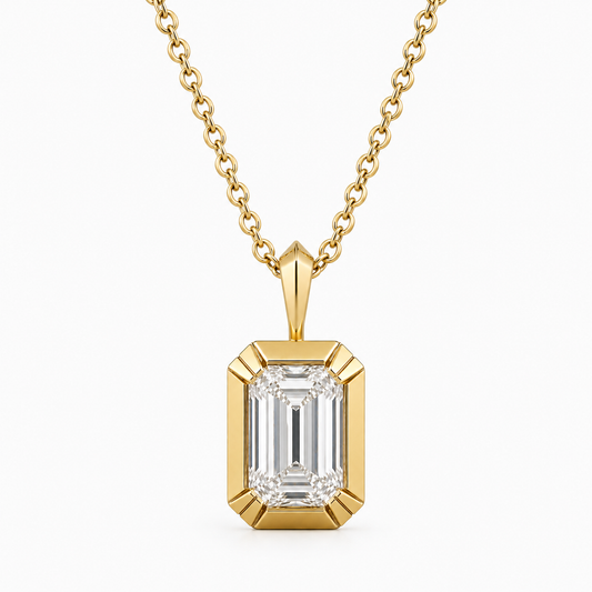 Emerald cut Lopoly pendant - Karl Karter