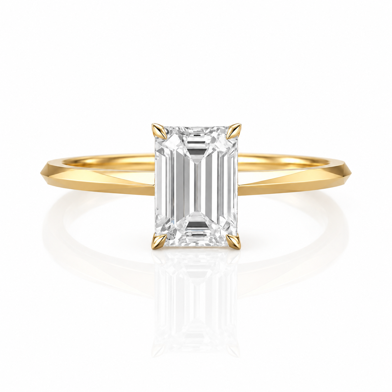 emerald cut solitaire
