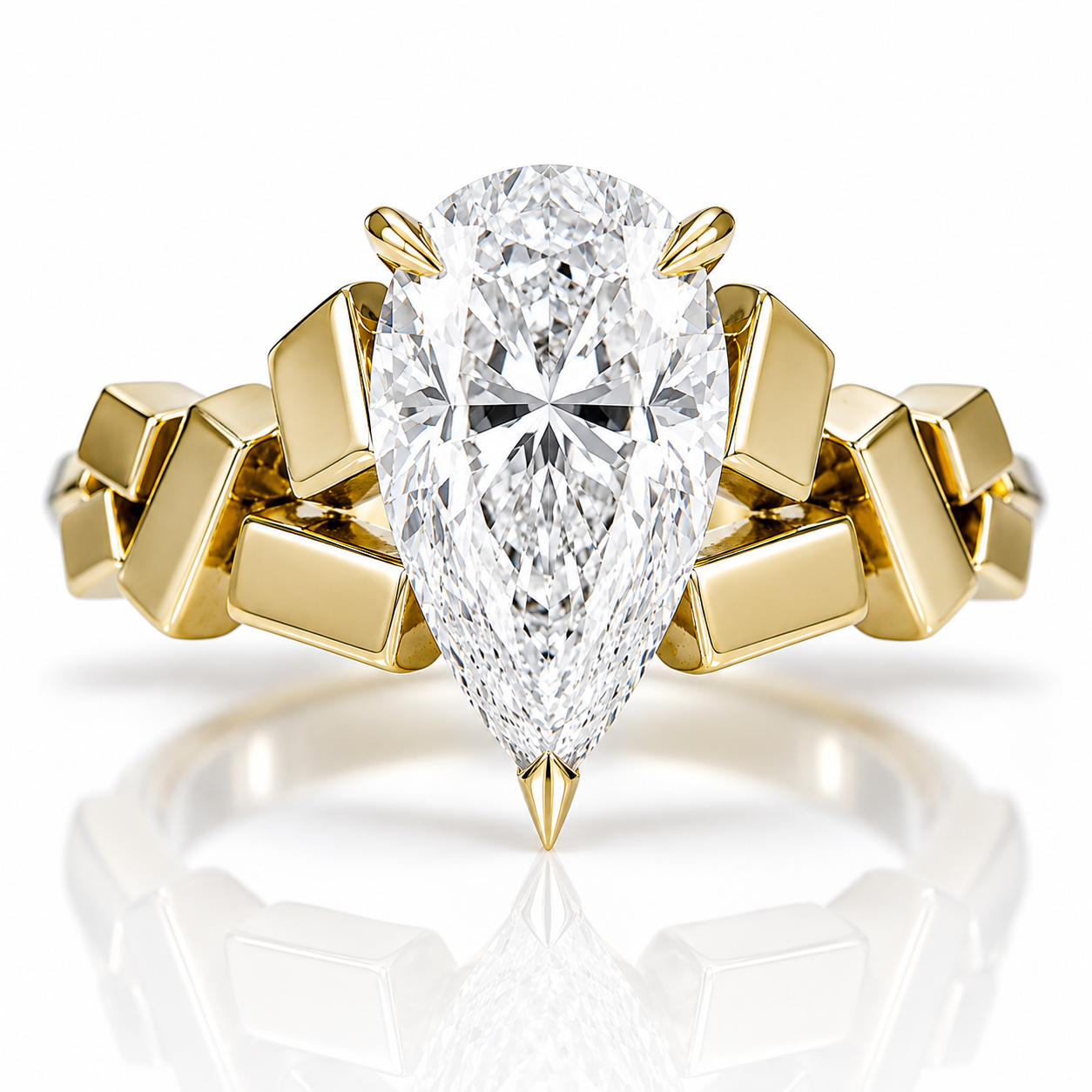 pear cut Mosaic ring