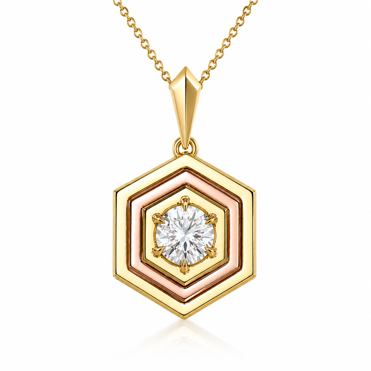 hex strata pendant