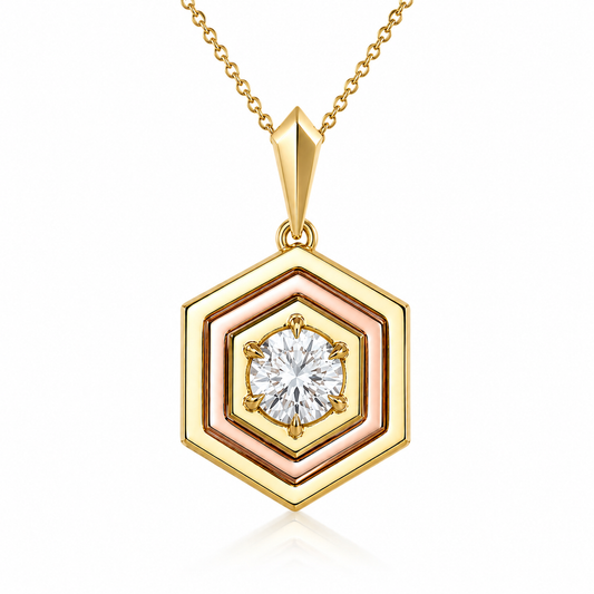 hex strata pendant