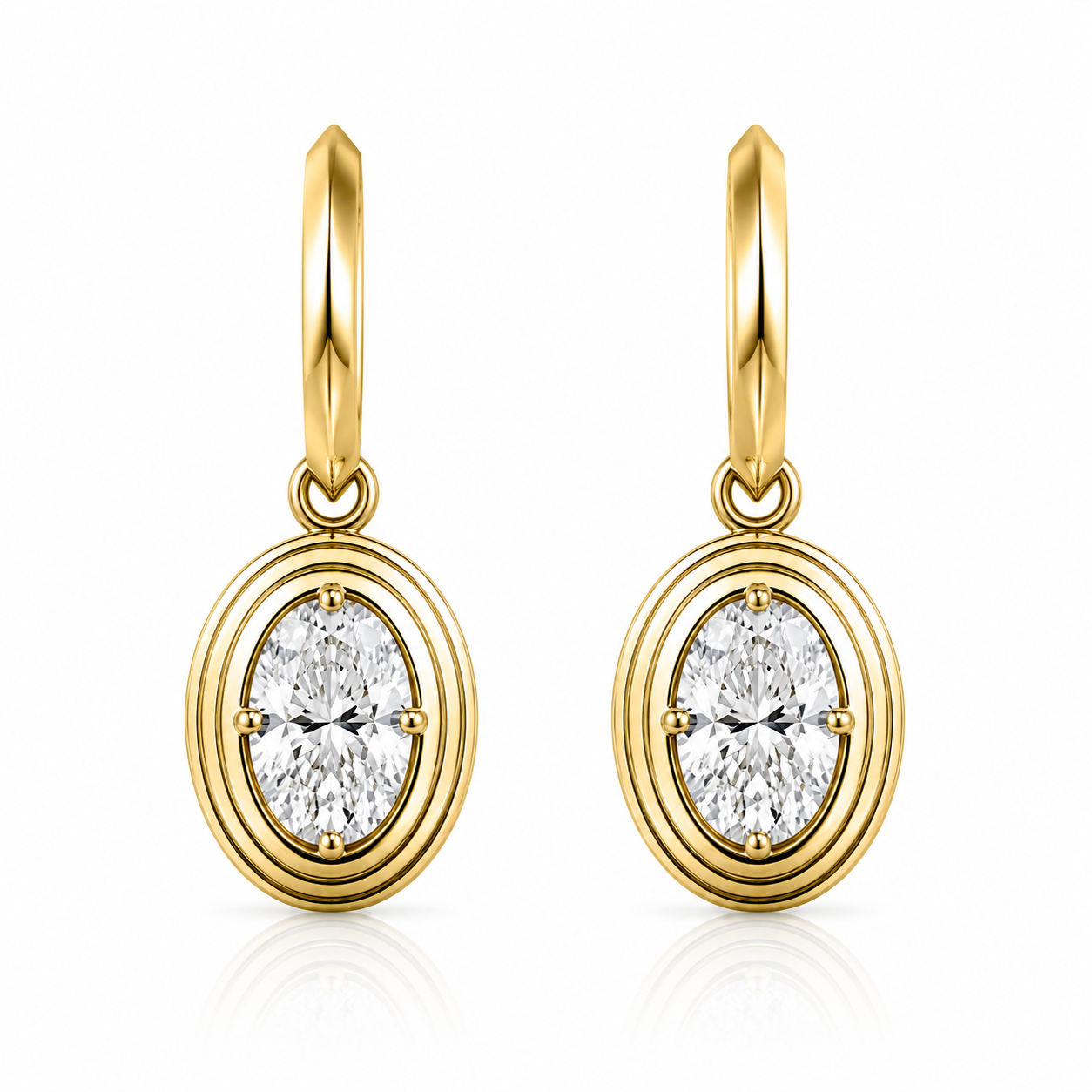 oval strata earrings