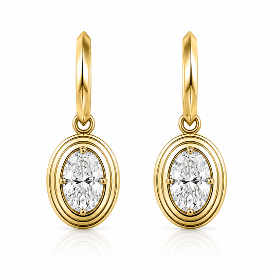 oval strata earrings