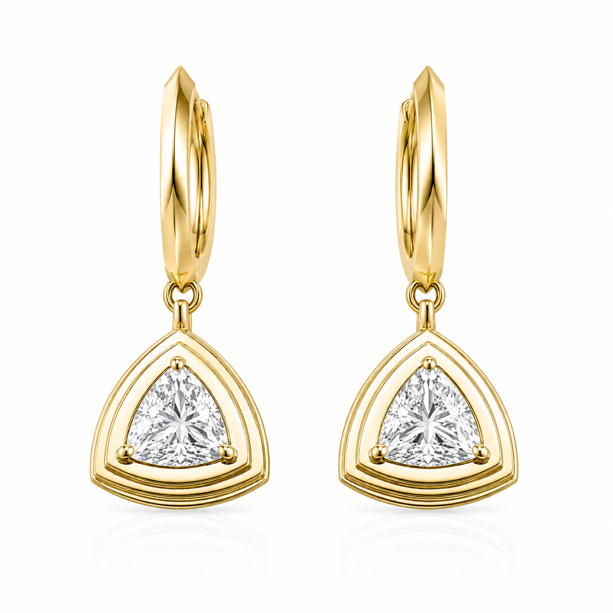 trilliant strata earrings