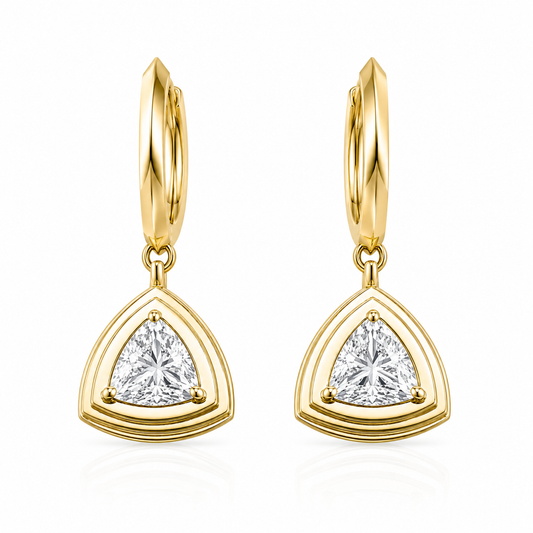 trilliant strata earrings