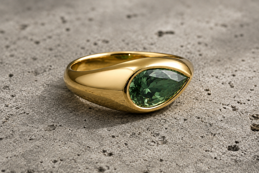 teal Sapphire pear comission