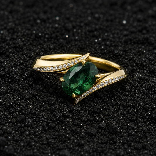 emerald oval ring