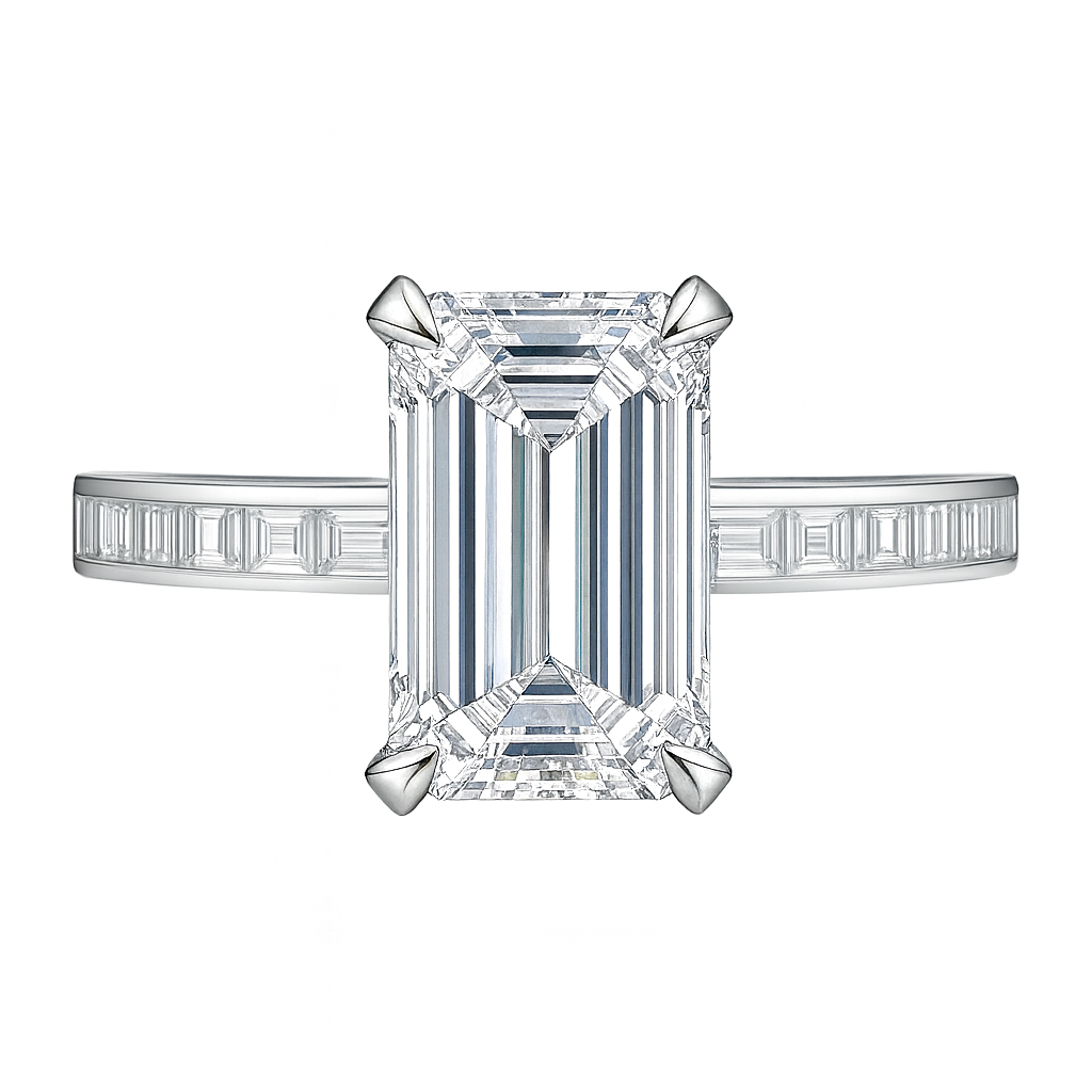 Emerald cut Solitaire