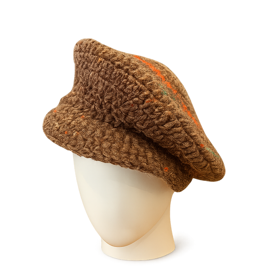 CROCHET BAKER BOY BROWN