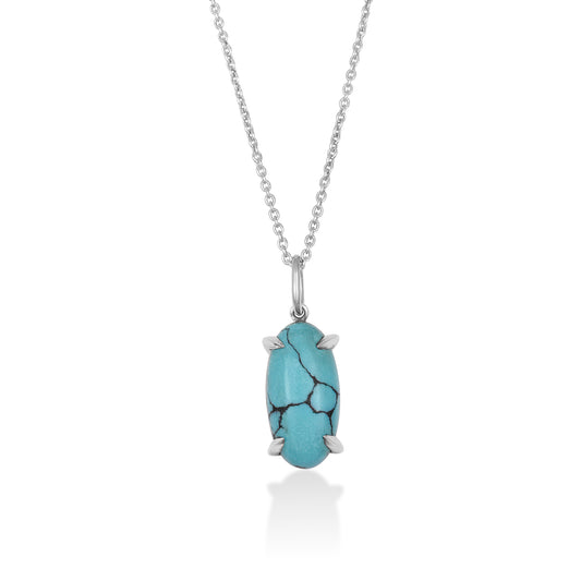 Elongated Turquoise Pendant