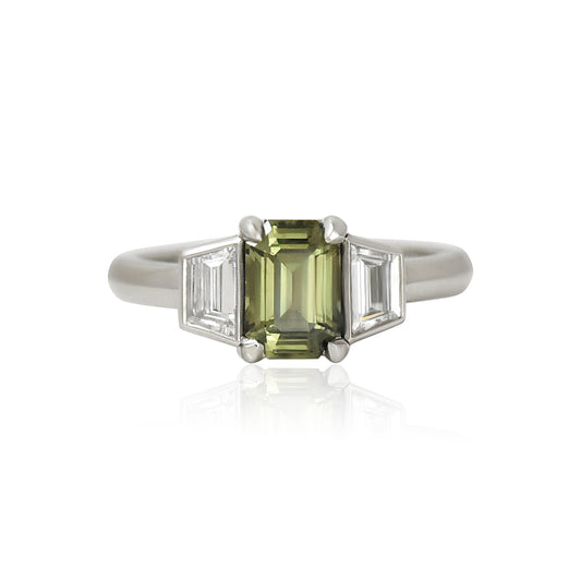 Green Sapphire Trapezoid