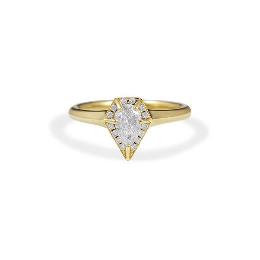 Lo-Poly Pear-cut Diamond halo